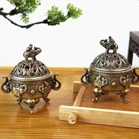Elephant Lucky Incense Burner Metal Lotus Incense Burner Bowl Incense Holder With Handle Yoga Meditation Home Decor AncientStyle - Image 4