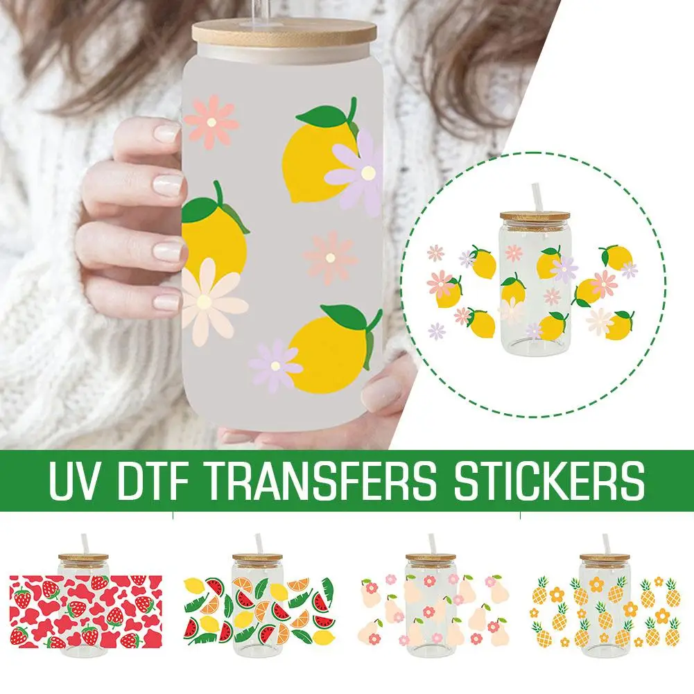 

Butterfly UV Sticker For Glass Can Cups Pink Fashion Women DIY UV Dtf Transfer Print Waterproof Sticker For 16Oz Glass Cup Y6A2