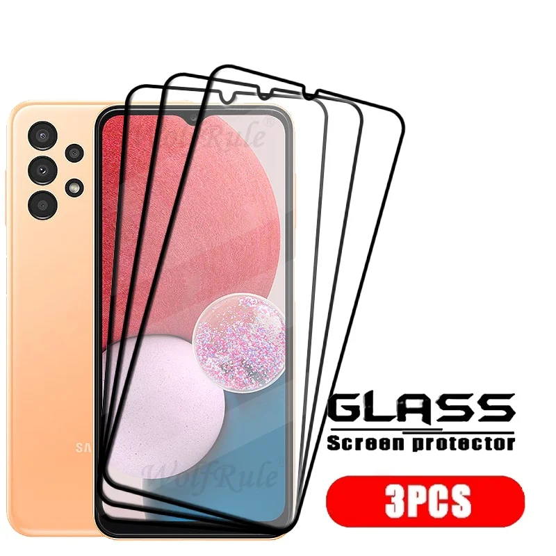 4/3/2/1 قطعة غطاء كامل الزجاج لسامسونج A13 الزجاج...