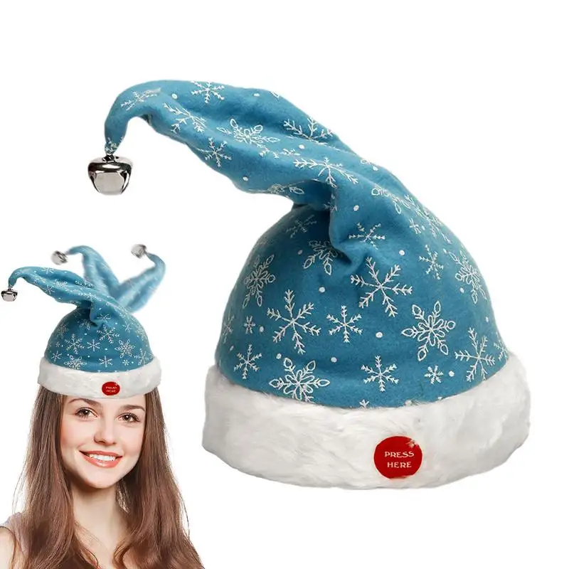 

Танцующая Рождественская шапка, танцующая плюшевая Музыкальная Рождественская шапка, забавная шапка Санта для маскарада, карнавалов, новогодних ролевых игр, Косплея