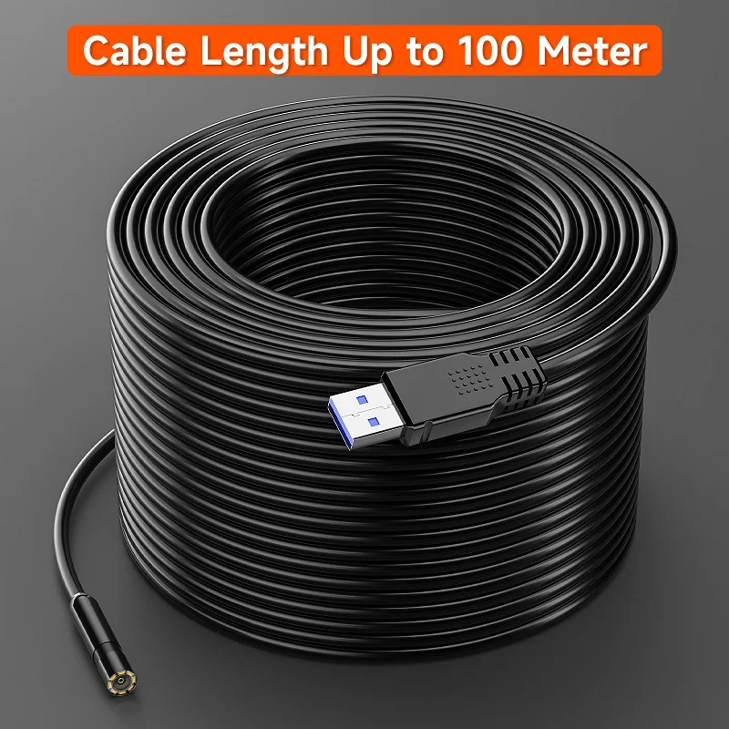 단일 듀얼 내시경 카메라 HD1080P 8MM 2M-100M 케이블 4.3 ''IPS 스크린 파이프 검사 내시경 자동차 수리 방수 8LED