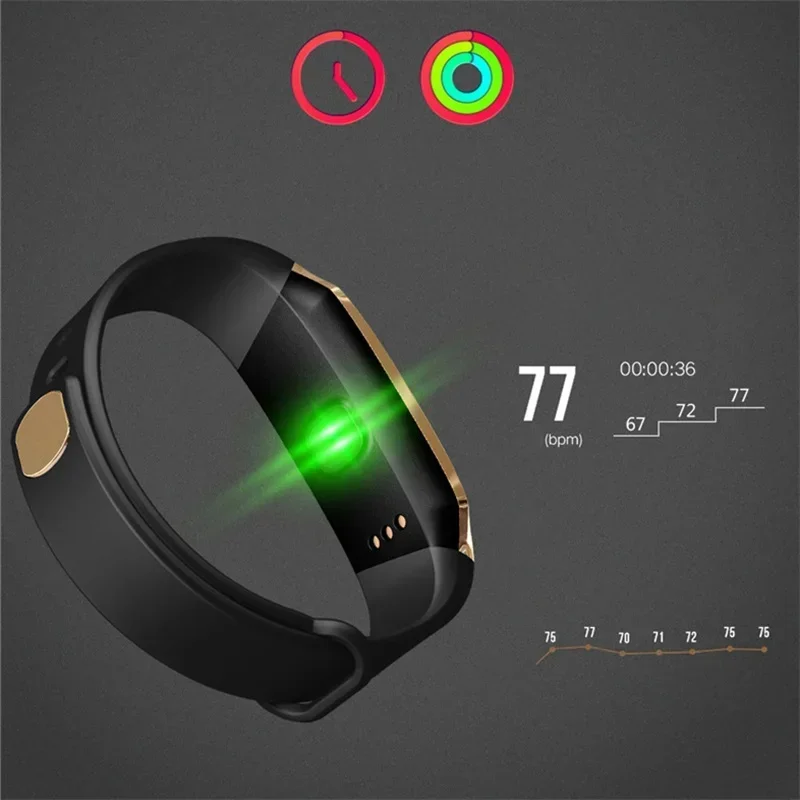 Smart Watch Smart Bracelet E18 Smart Bracelet Blood Pressure Heart Rate Monitor Fitness Activity Tracker Watch Waterproof Men Women Sport Wrist Band