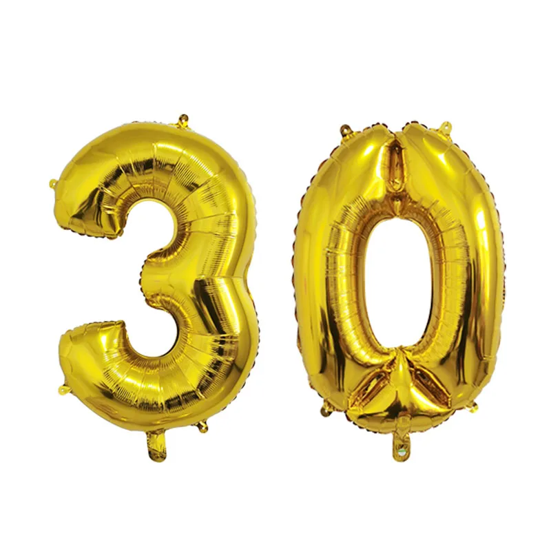 32 inch Number Figure Foil Balloons 10 20 30 40 50 60 70 80 90 Years Old Birthday Balloon Party Decoration Anniversary Supplies foil balloons,birthday balloons,birthday balloon set,party balloon set,birthday party decoration set,foil number balloons