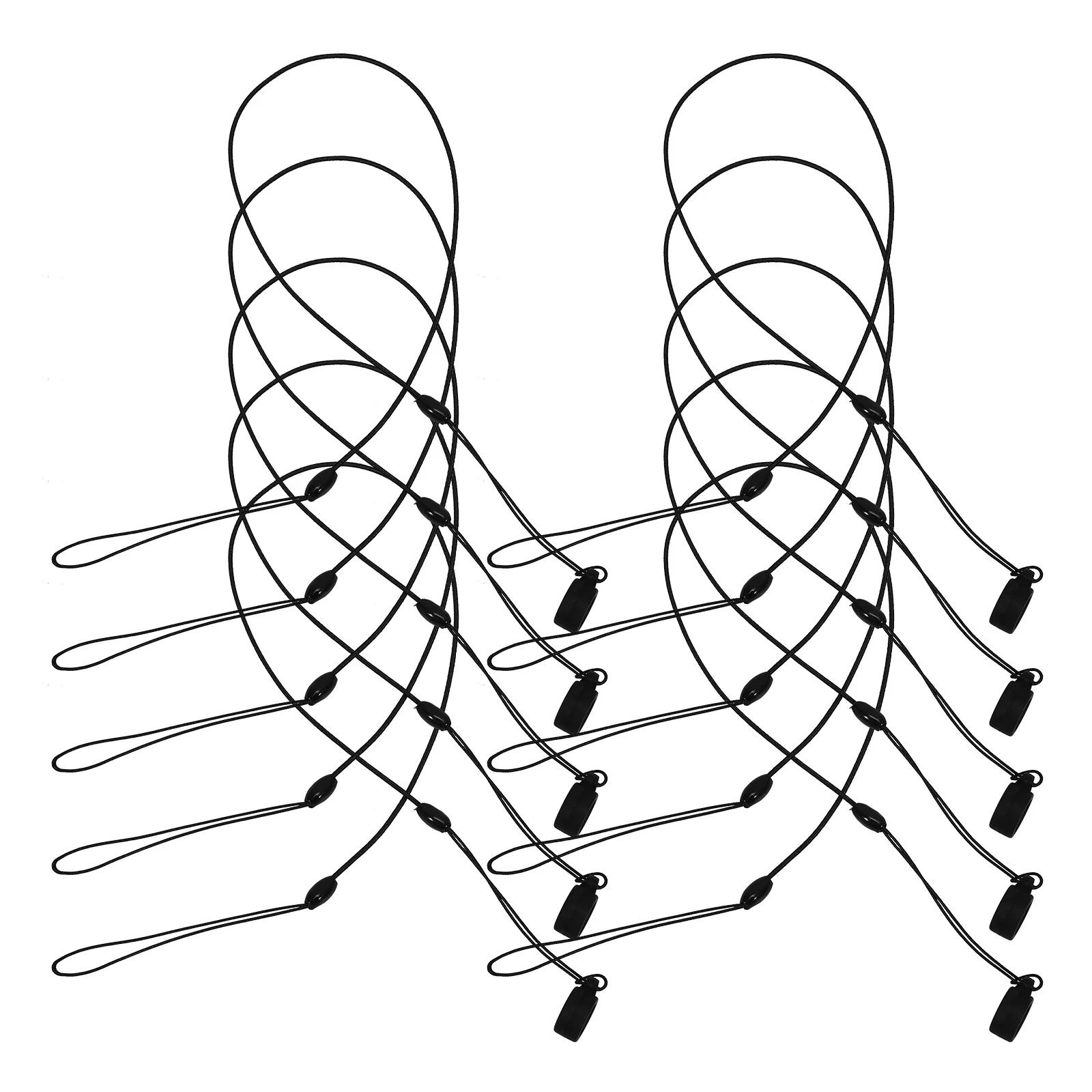10개 분실 방지 로프 코드 신축성 교체 로프 개폐식 펜 가죽끈 탄성 펜 테더