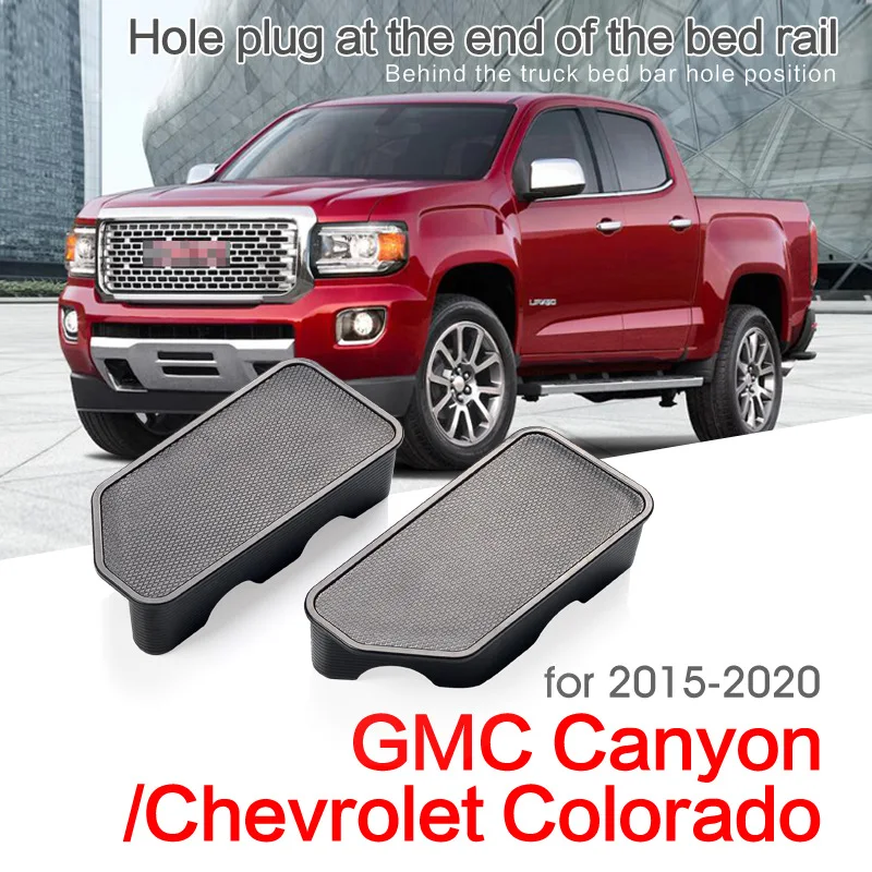 For Chevrolet Colorado RG S10 GMC Canyon 2015~2020 Truck Bed Rail Stake Pocket Cover Caps Rail Hole Plugs Covers Car Accessories