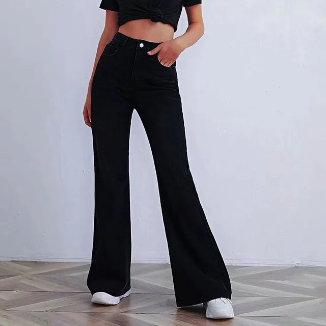 2024 Women'S High Waist Wide Leg Straight Leg Jeans Slim Fit Casual Home Drape Jeans Commuting Fashion Denim Pants For Women 3