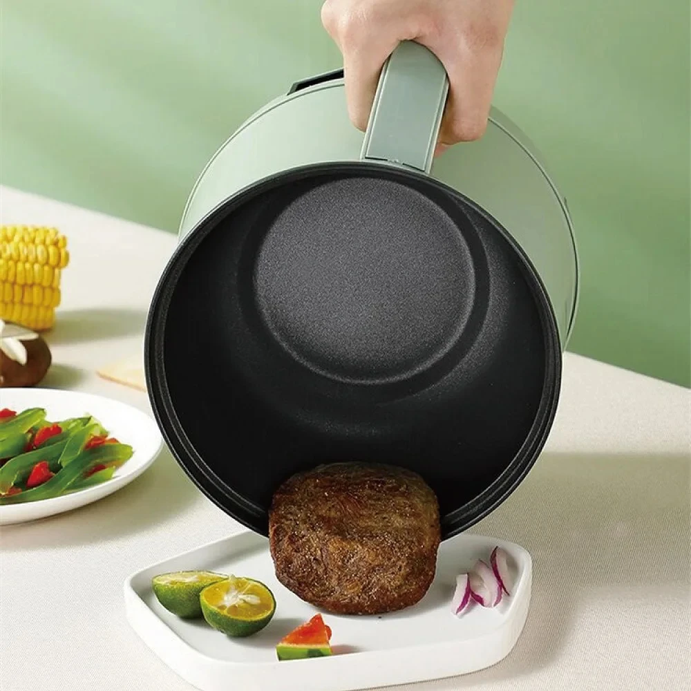 110V/220V Home Multifunctional Pot Electric Cook Pot Smart Non-stick Rice Cooker Mini Electric Hot Pot Kitchen Appliance 1.7L 3