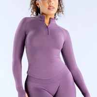 Impact Half Zippy Turtleneck Raglan Sleeve 1/2 Zip Twill-Knit Waist Thumb Holes In Sleeves Fitness Gym Jacket