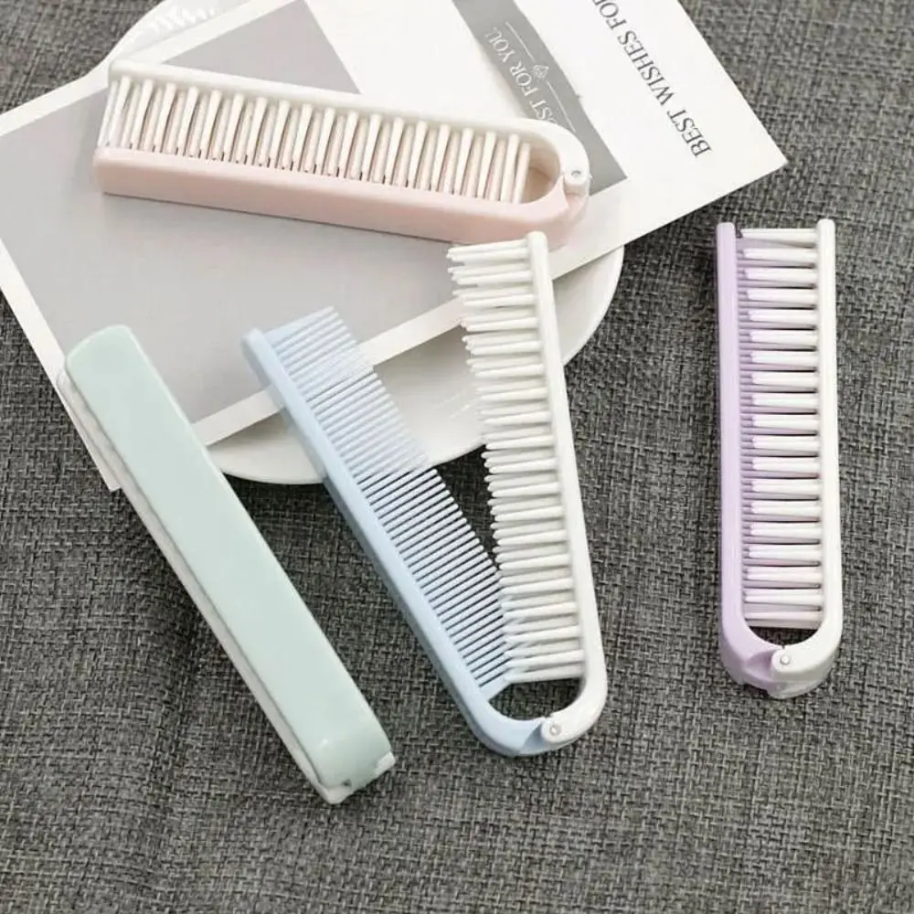 Travel Folding Comb Hair Clean Anti-static Random Color  Portable Handheld Travel Hair Brush Massage Hair Care Foldable Comb china video control clean room help point flush mounted 7 inch color screen and intercom