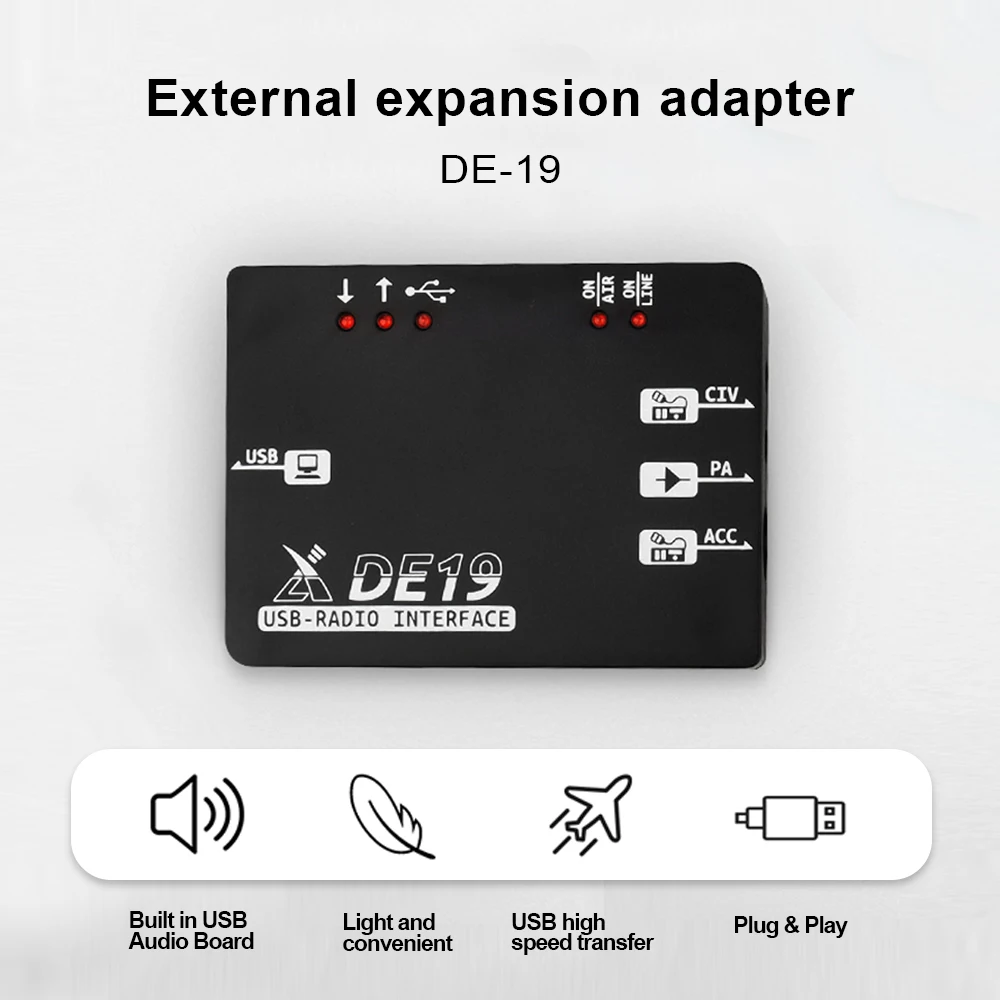 Xiegu DE19 USB Radio Interface: CIV PA ACC Adapter for G90/G106