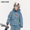VECTOR Ski Wear Children Hooded Sweater Boys and Girls Wear Thickened Warmth Waterproof Equipment Jackets Snow Jacket