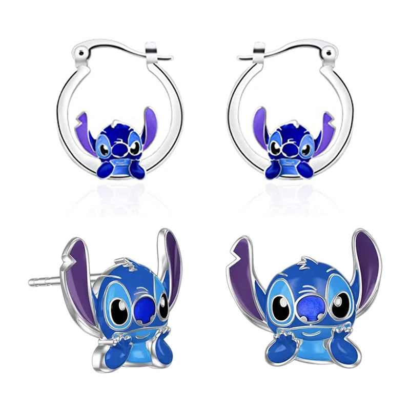 Креативные серьги из мультфильма «Лило и Стич» Disney