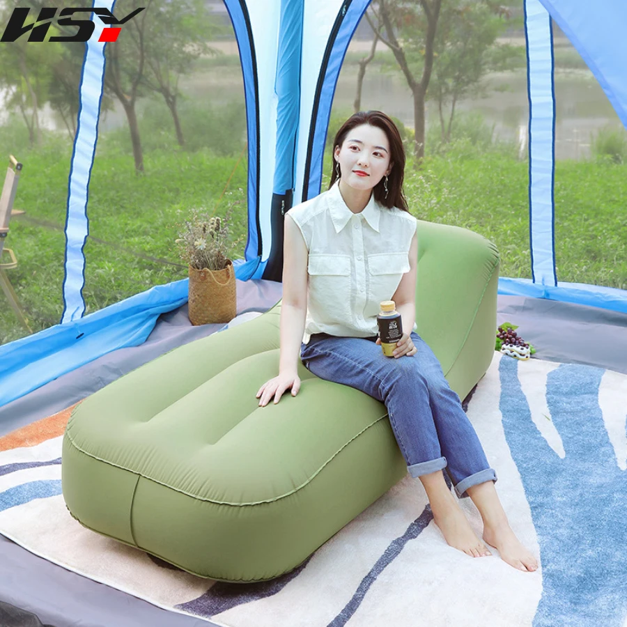 

One-Click Automatic Inflatable Sofa Mattress Outdoor Sleeping Pad Portable Picnic Camping Lazy Floor Mat Thickened Air Bed