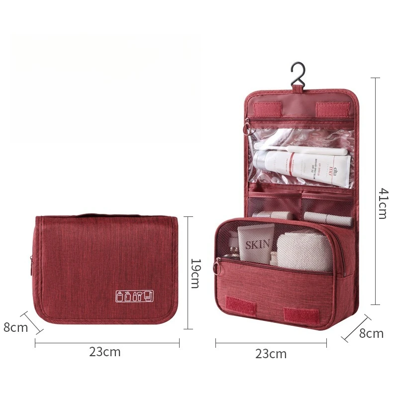 Spacious Hanging Travel Toiletries Bag with Dry and Wet Separation