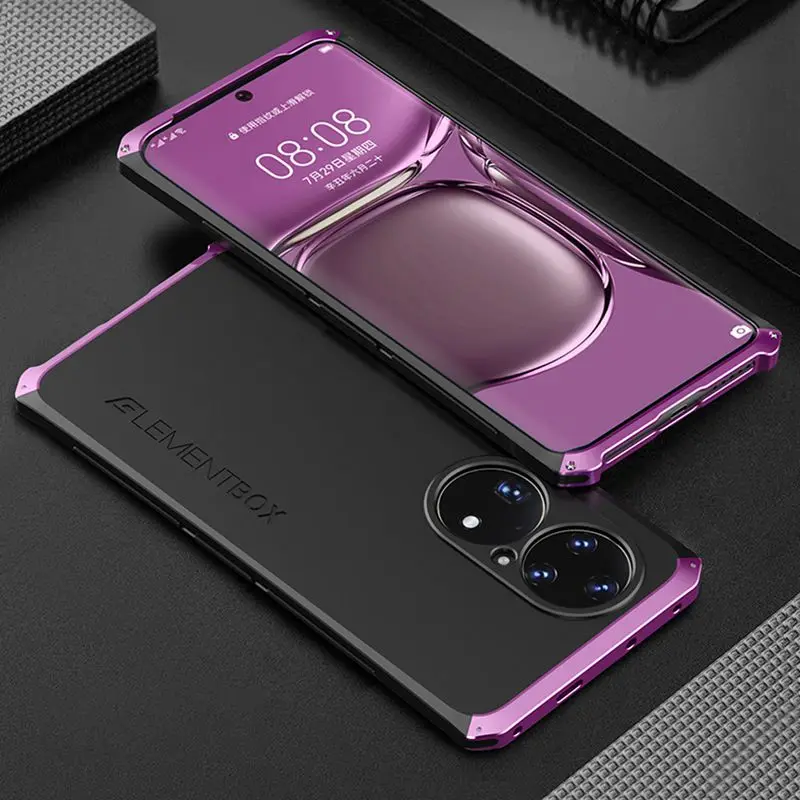 Dropshipping 360 Antifall Metal Frame PC Case For Huawei Mate 60 50 40 P50 P60 Pro Nova 12 11 10 9 Pro 8 SE CASE CProtect Cover