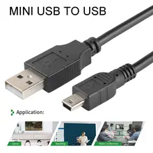 

Mini USB 2.0 Cable 5Pin Mini USB to USB Fast Data Charger Cables for MP3 MP4 Player Car DVR GPS Digital Camera HD Smart TV1/1.5m