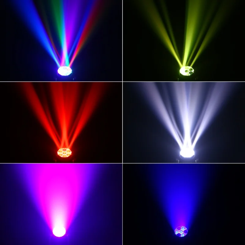 Mini 7x40W Full Colors RGBW 4in1 Bee Eye LED Moving Head Light DMX Stage Wash/Be