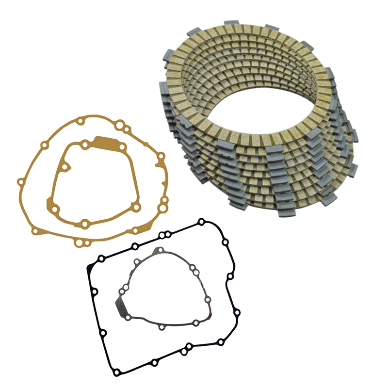 Motorcycle Clutch Plates Disc Set And Crankcase Clutch Covers Gasket Kits For Yamaha R1 Yzfr1