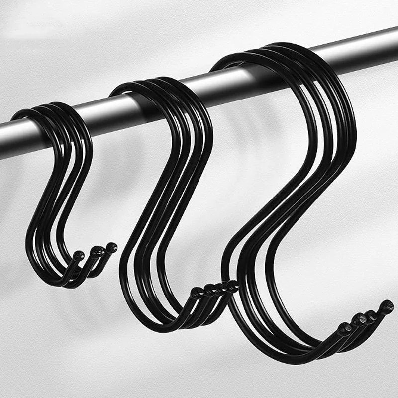 Kitchen Hooks Hanging Metal Hook Stainless steel closet organizer handbag holder Kitchen tools 10/50pcs