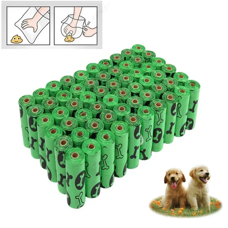 

Waste Bag Holder Dispenser Black Biodegradable Poop Bags for Dog Cat Trash Cleaning Droppings Carrier Eco-Friendly Pet Supplies