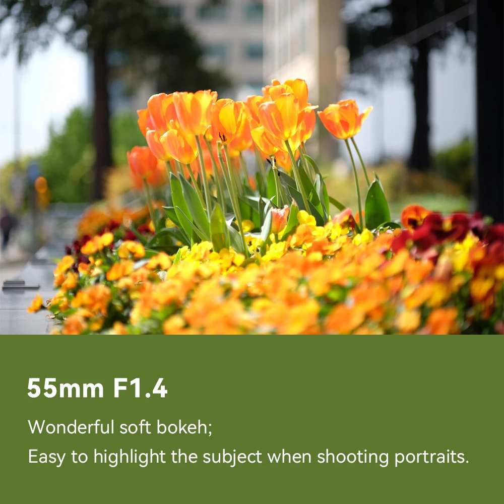 Camera Lens 7artisans 55mm F1.4 MF Large Aperture Portrait Prime Lens For Sony E A6600 Canon EOS-M M50 FujiX X-A1 X-T1 Micro 4/3 E-PL1 E-M10