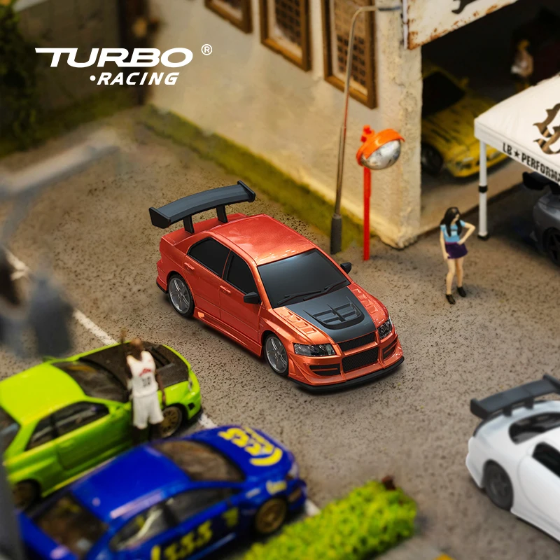 Turbo Racing 1:76 Voiture RC Télécommandée 2.4GHz - Mini Voiture de Course avec télécommande et batterie