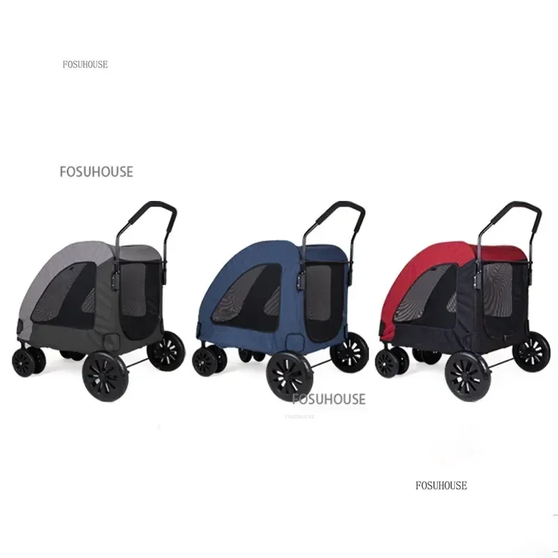 Cochecito plegable nórdico creativo para mascotas. Ligero y fácil de usar.
