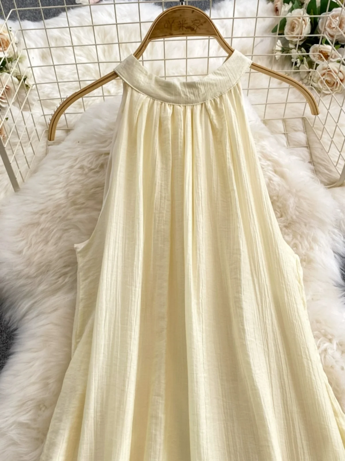 Vaion Sle Long Dr Women's High Ne Lace Hollow out Gown Gentle A-Line Skirt Korean Version Summer Dr 3