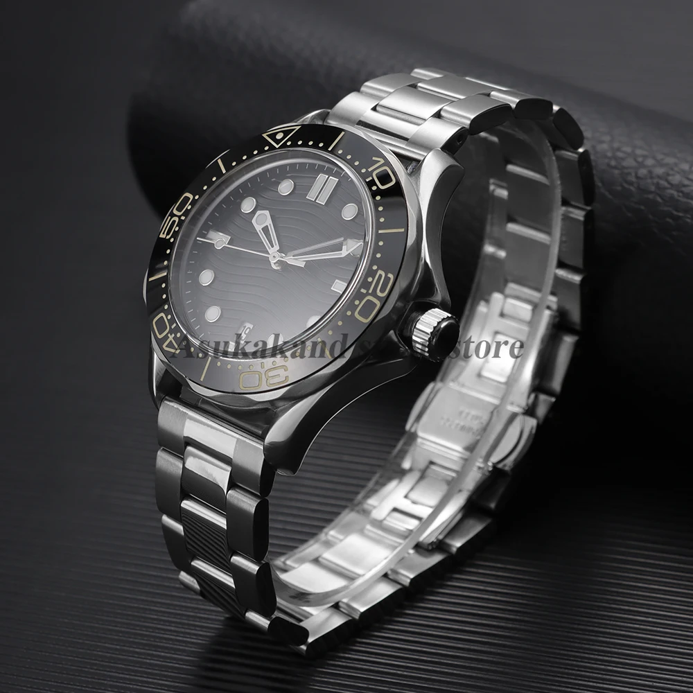 Stainless Steel Curved End Watch Band with Butterfly Buckle - Universal Fit