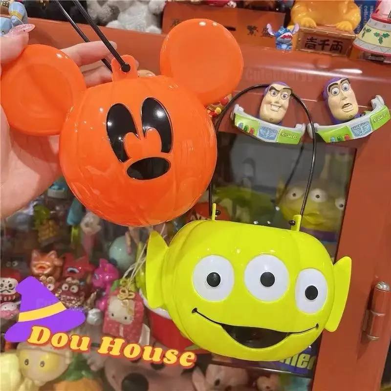 Disney Mickey Jack-o-lantern Storage Bucket New Cute Cartoon Fashion Kids Candy Cookie Snack Bucket Storage Birthday Gift