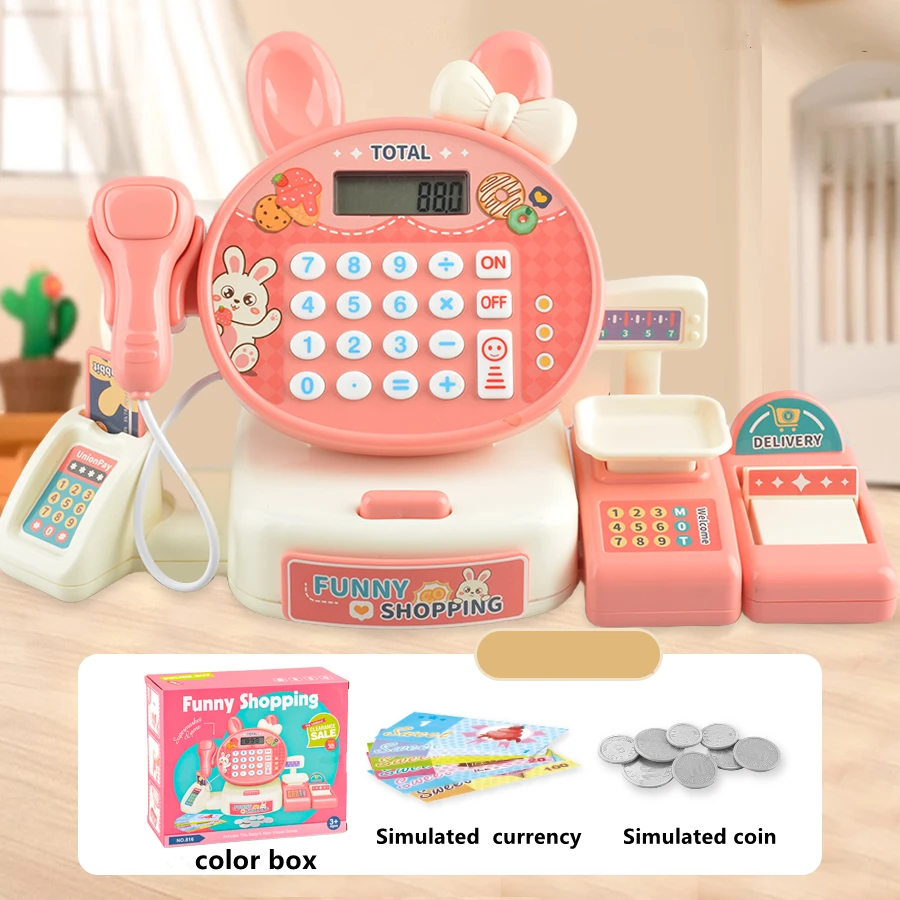 Simulation Supermarket Cash Register Set Play House Toy