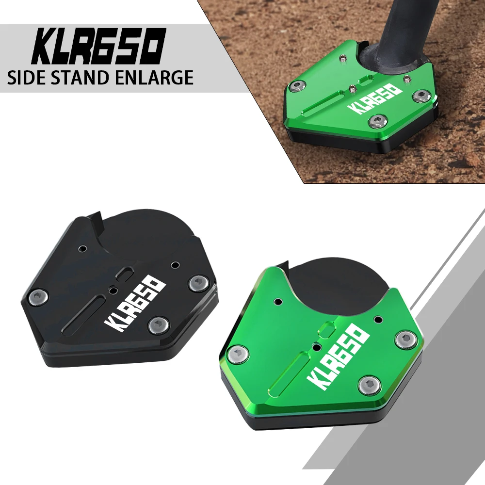 

KLR 650 Motorcycle Kickstand Extension For Kawasaki KLR650 2008-2024 2017 2018 2019 2020 2021 Side Stand Enlarger Foot Plate Pad