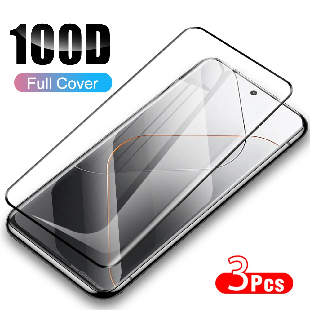 

3Pcs For Xiaomi 14 13 12 12s 11 10 Pro Clear screen protector xioami 13Lite 12x 11 10 Ultra Full glue curved Tempered Glass