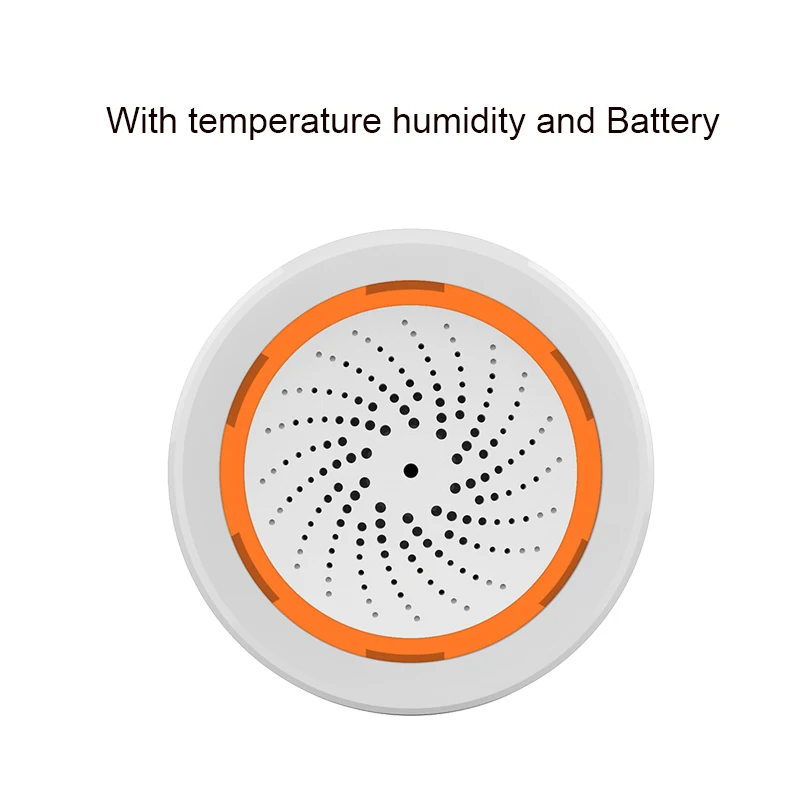 Tuya Zigbee Smart Siren Alarm With temperature and Humidity Sensor Works With TUYA Smart Hub burglar alarm keypad Alarms & Sensors