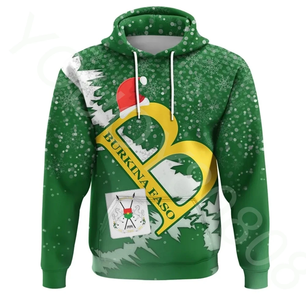

Print Autumn Winter New African Region Togo Season Hoodie Harajuku Simple Print Burkina Faso Hoodie Christmas - X Style