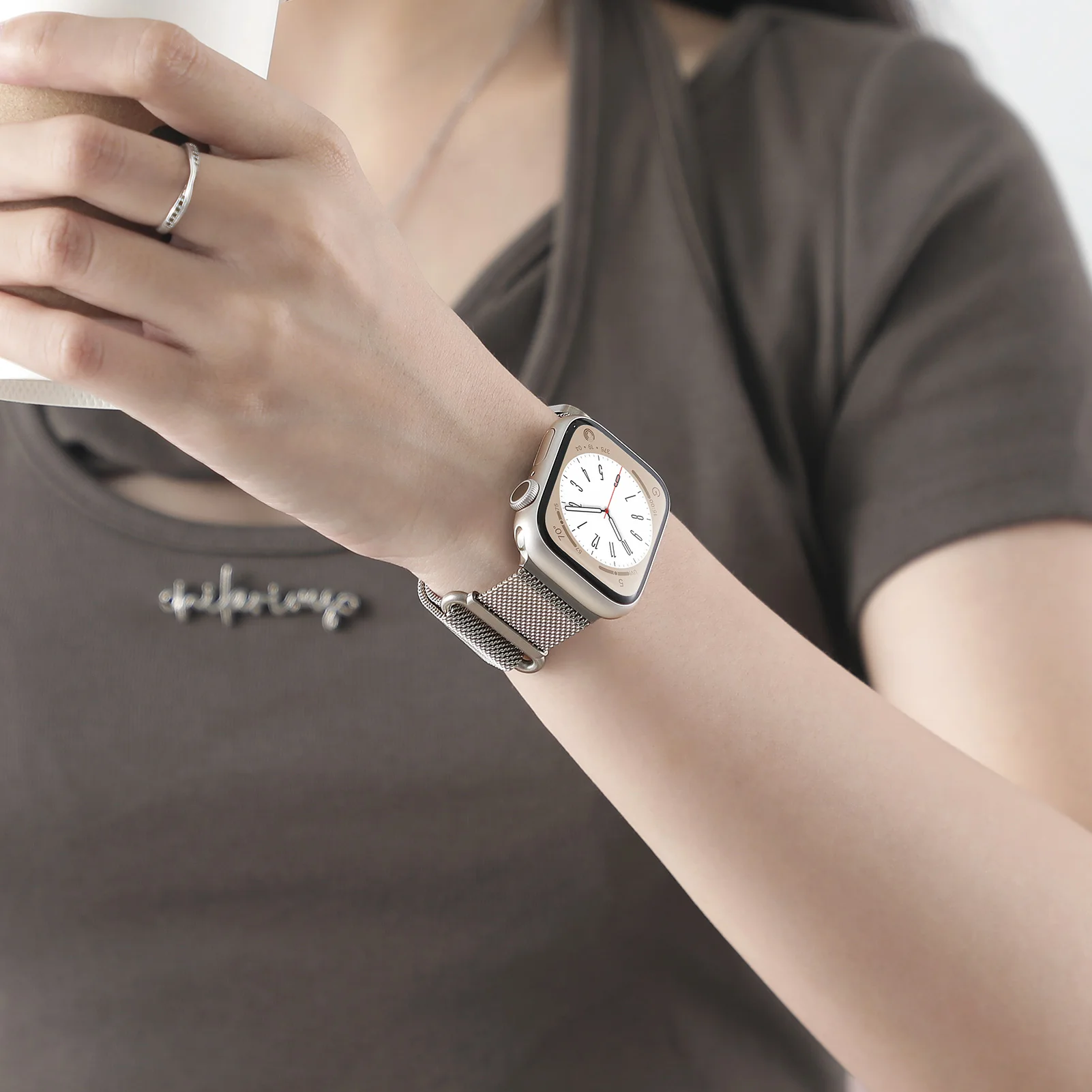 Correa Milanese Loop para Apple Watch, pulsera Ultra Band de 49mm