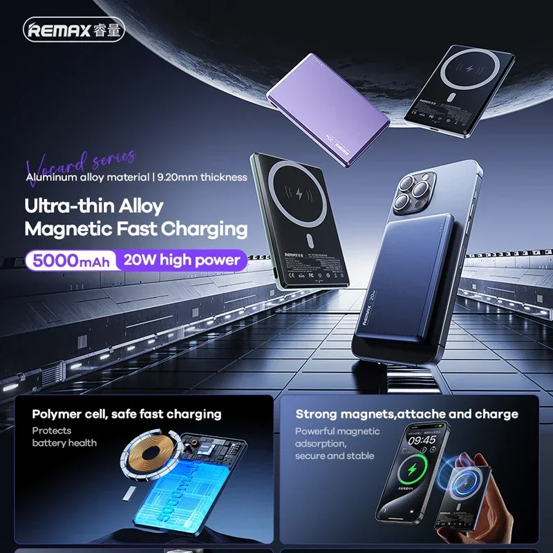 REMAX-Alloy-20000mAh-Power-Bank-Wireless-Charger-For-iPhone-15-Pro-MAX ...