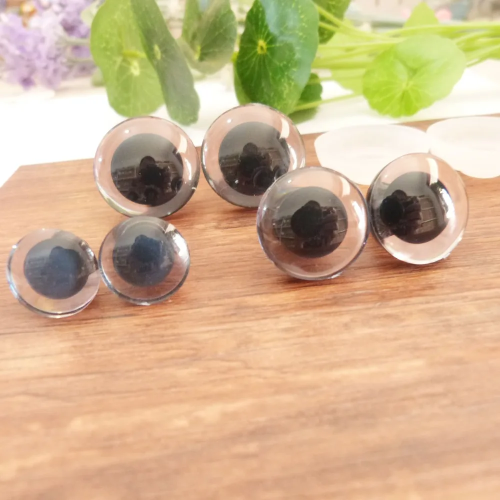 3D clear trapezoid safety toy eyes & white washer For diy plush doll accessories 20pcs/lot 9mm-35MM plush doll accessories glass doll eyes doll eyes doll eyewear accessories doll accessories