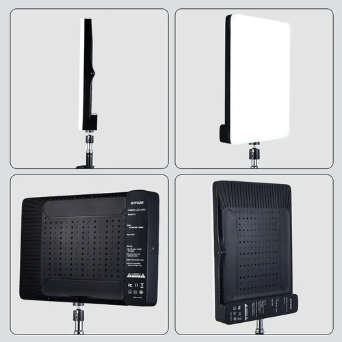 LED 사진 스튜디오 조명 비디오 조명, 비디오 녹화 사진 패널 램프, 유튜브 게임용 데스크 마운트 스탠드 포함, 12 인치, 50W 2