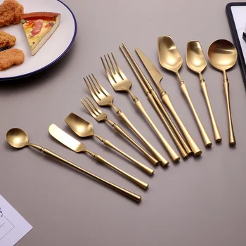 Alta qualità opaca 18/10 nero oro argento bianco rosa blu verde acciaio inossidabile stoviglie in stile occidentale coltello cucchiaio forchetta cucchiaio da caffè bacchette set di sicurezza per lavastoviglie 1