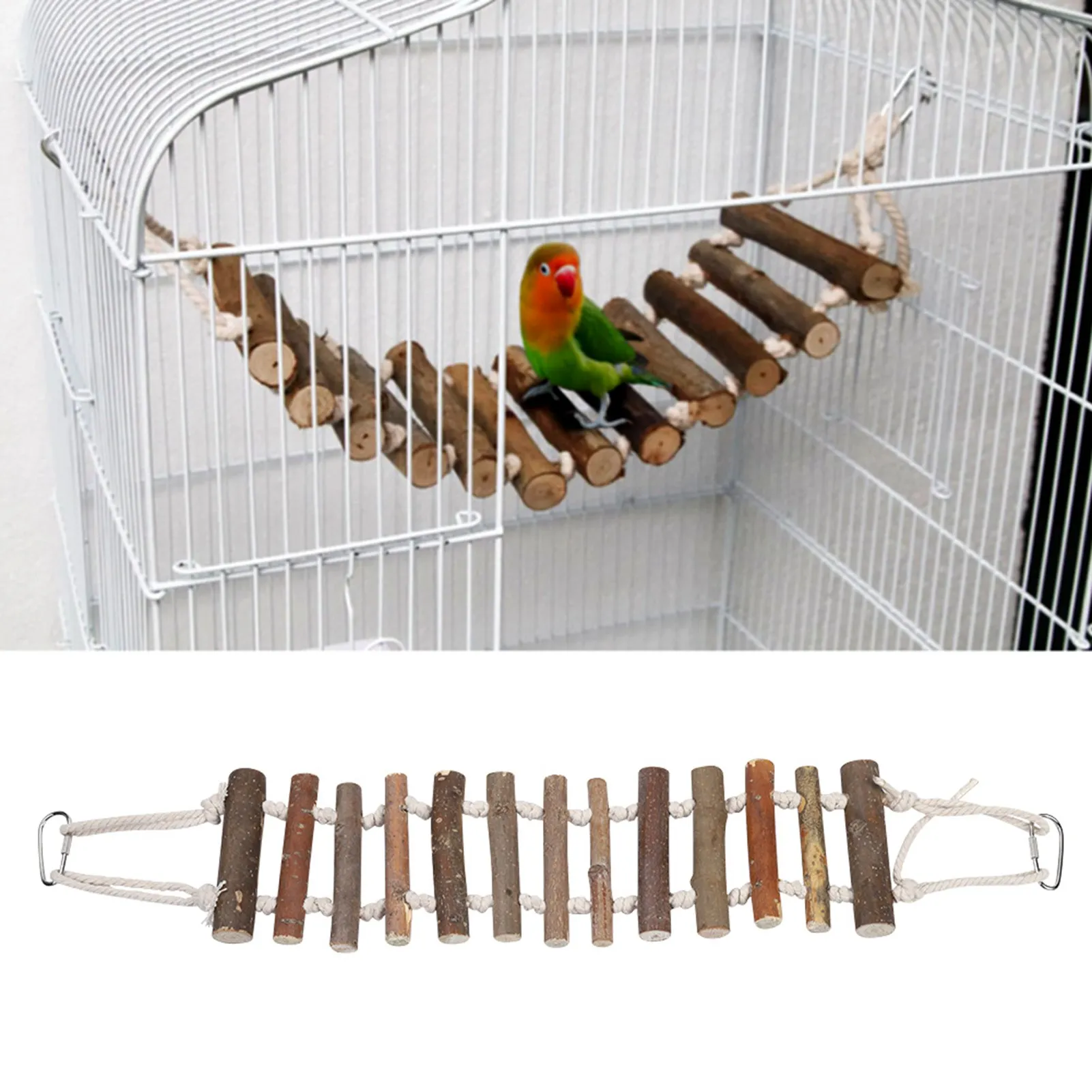 Natural Rope Bird Ladder Swing 1