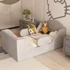 Standard Crib Size Toddler Bed round with Rail And round Headboard for Children Aged 18 Months to 6 Years 2