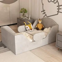 Standard Crib Size Toddler Bed round with Rail And round Headboard for Children Aged 18 Months to 6 Years 2