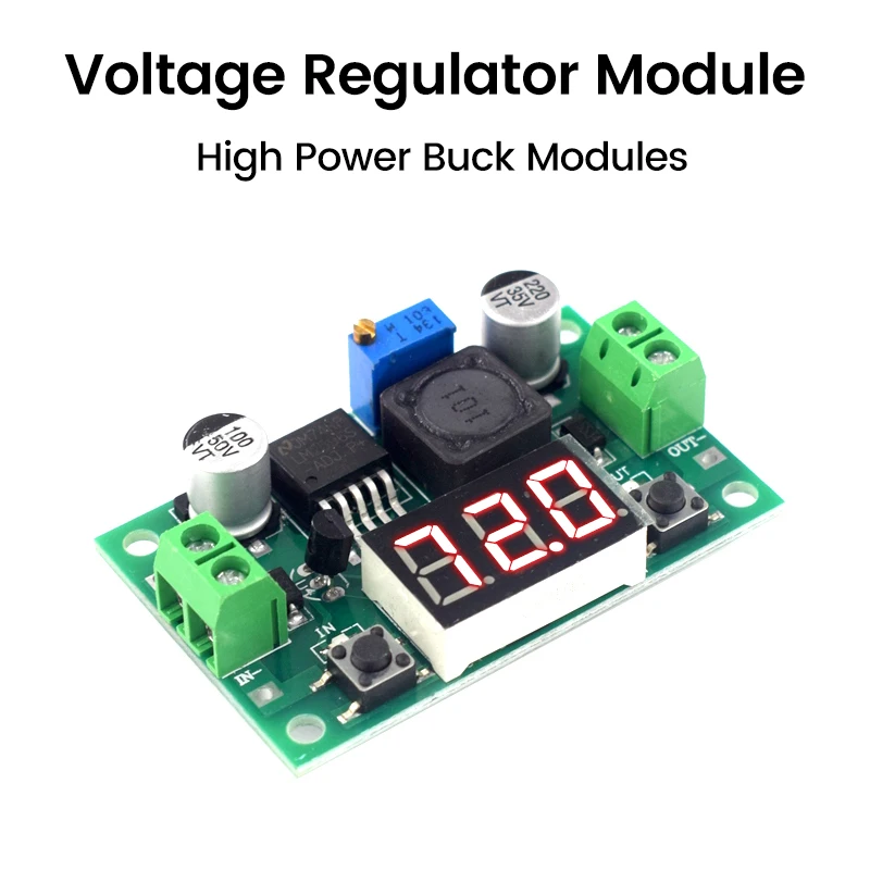 DC-DC 벅 컨버터 스텝 다운 전원 공급 장치 모듈, LM2596S, LM2596, 조정 가능한 DC4V-40V 전압 조정기, 디지털 디스플레이