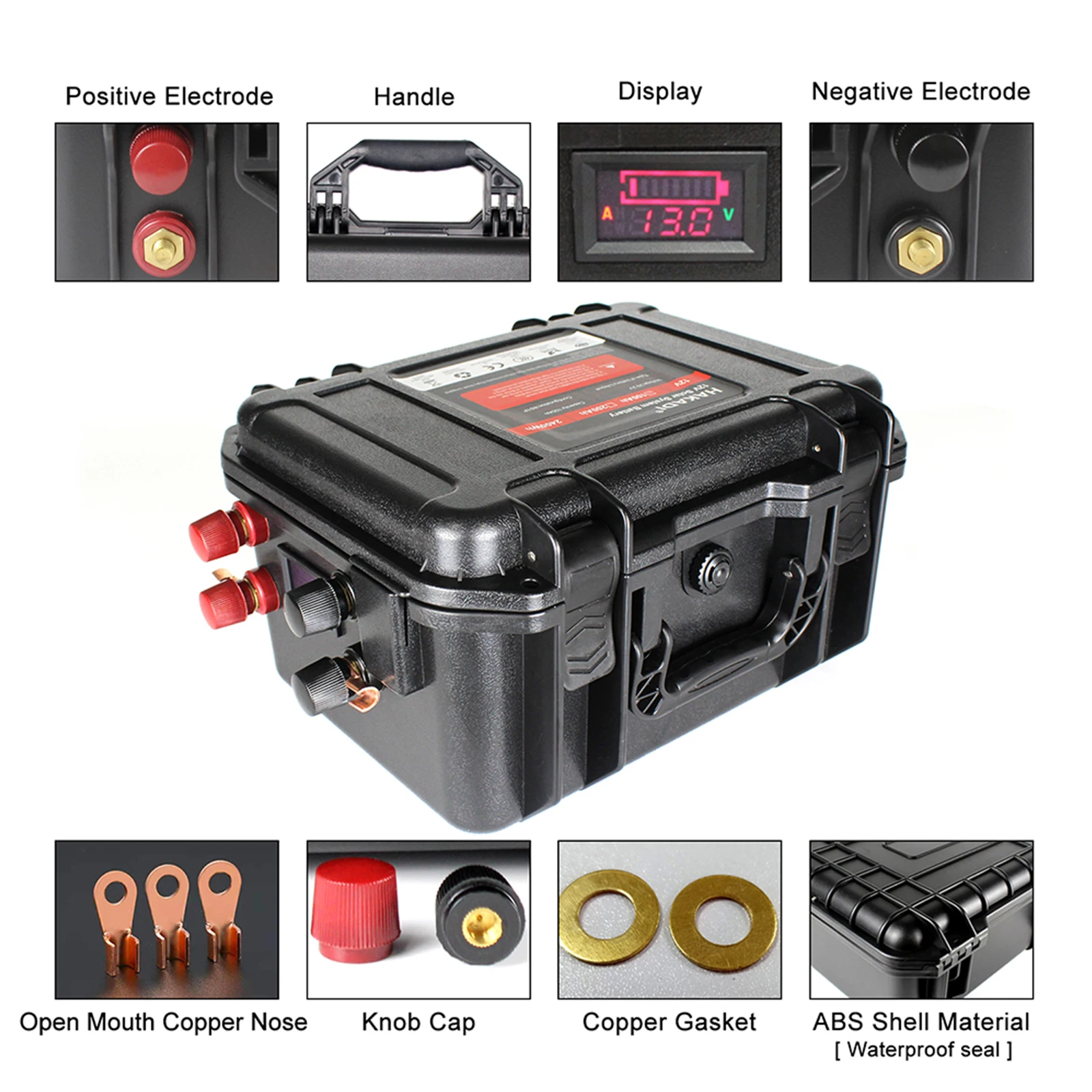 12V 100Ah LiFePO4 Battery Power bank Lithium Battery Built in BMS Max Discharge Current 100A for