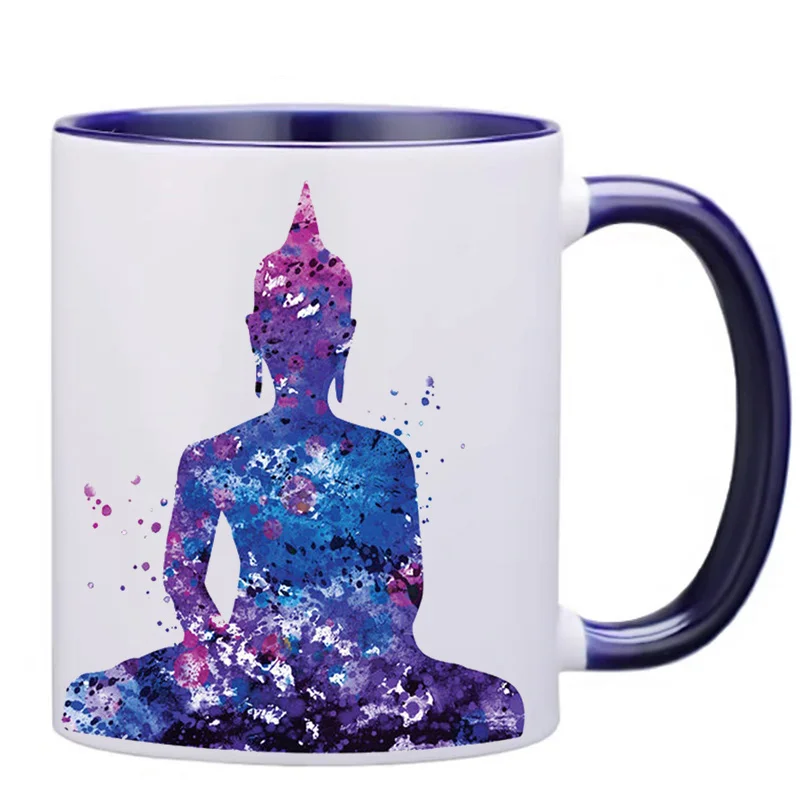 

Чашки с Буддой Namaste Lotus Yoga буддист буддизм кофейные кружки кафе кофеин какао чай Mugen подарки для друзей кофейная посуда для напитков