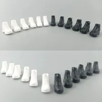 5 par/lote zapatillas de deporte de colores mezclados zapatos planos de tacón alto para muñeca Barbie uso diario zapatos de moda para muñecas de 11,5 "accesorios de juguete - Imagen 2