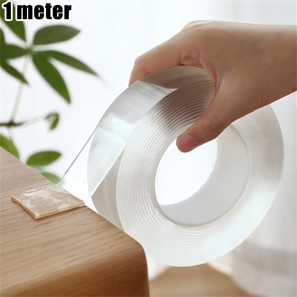 

Nano Acrylic Double Sided Mounting Tape Adhesive Strip Transparent, No Trace, Adhesive, Waterproof, Reusable,Heat Resistant