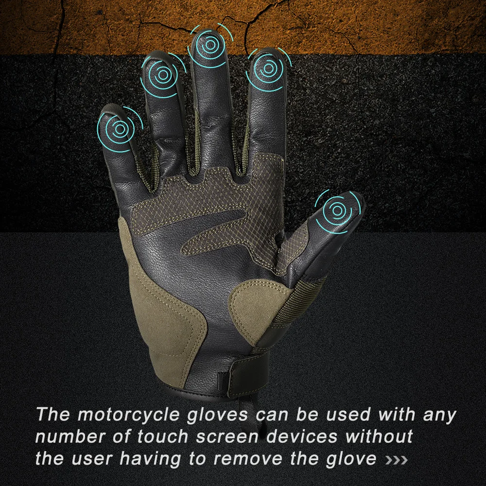 Motorcycle Tactical Gloves Touch Screen Cycling Bicycle Anti-Slip Shockproof Rubber Protective Hunting Shooting Mitten Men Women 4