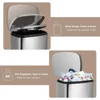 Stainless Steel Garbage Can with Silent Lid, Durable Pedal & Inner Bucket, Pedal Garbage Bin for Kitchen Inside Outside 6